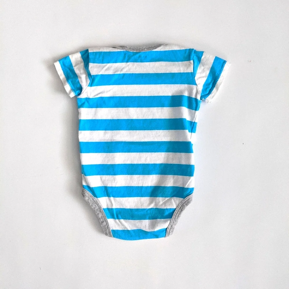 Carter's Blue & White Striped Onesie Bodysuit